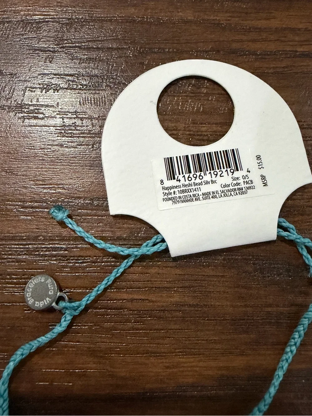 Pura Vida Women's Blue & Beaded Adjustable Bracelet